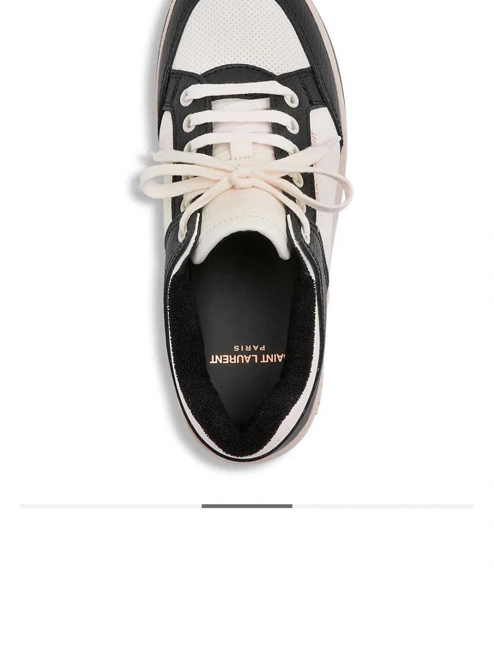 Saint Laurent White and Black Low-Top Sneakers